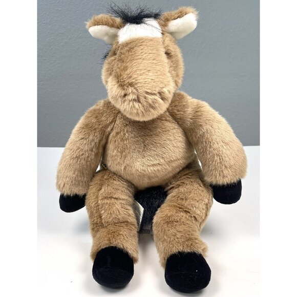 VTG 1997 BUILD-A-BEAR WORKSHOP BABW 17" Brown Plush HORSE Toy w/ Sound Box EUC - Picture 1 of 6